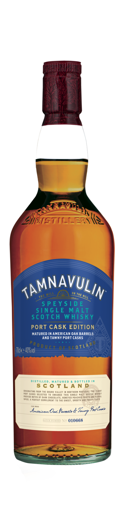A bottle of Tamnavulin Port Cask